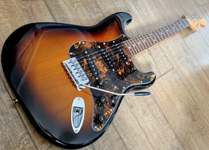 GORGEOUS Fender Squier Strat Sunburst/Black Swirl w MAJOR VINTAGE PUP UPGRADE - Picture 1 of 23