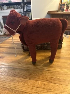 2013 American Girl Caroline 11" Red Plush Cow Garnet Stuffed Animal Toy - Picture 1 of 7