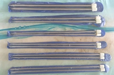 9 P. Stricknadeln lang, 3 P. kurz, 2 st. Rundstricknadeln, versch. Stärken, neu - Bild 1 von 4