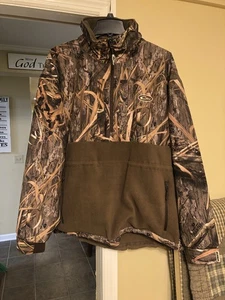 Drake Waterfowl Eqwader Quarter Zip Jacket Mossy Oak Shadow Grass Habitat - Picture 1 of 7