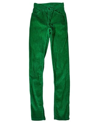 Pantalones de pana LEE verdes de talle alto ajustados delanteros planos para mujer talla 27 Foto 1 de 4