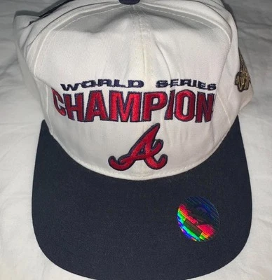 Vintage NOS 1995 Starter Atlanta Braves World Series Champions Snapback Hat Cap - Image 1 of 4