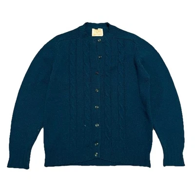 Suéter Pendleton vintage años 70 100 % lana virgen talla 40 azul/verde Foto 1 de 4