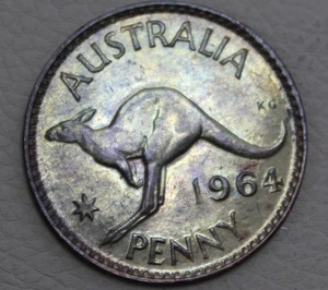 * 1964 PENNY STUNNING GOLD COLOUR EXAMPLE UNCIRCULATED TONED #YHL86 - Picture 1 of 8