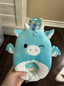 NWT Squishmallows Unisex Plush Slippers Tatiana The Dragon Kids Size 2/3 - Picture 1 of 2