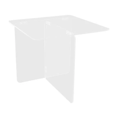 Acrylic Coffee Table Clear Acrylic End Side Table For Living Room 19.7x19.7x18" - Image 1 of 4