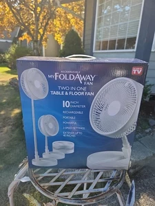 My Foldaway Rechargeable Fan Floor and Table Fan 2 in 1 NEW  - Picture 1 of 5