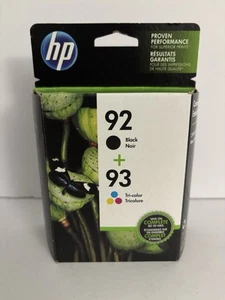 Original HP 92/93 Schwarz Tri-Color Tintenpatrone Combo Ablaufdatum März 2021 - Neu & Versiegelt - Bild 1 von 3