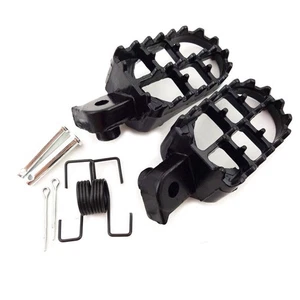 For Motorbike Footrests Pedals Foot Pegs Black Aluminium Pedal Pad High Quality - Picture 1 of 6