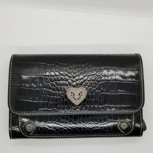 Geldbörse Brighton schwarz Krokoprägung - Bild 1 von 8