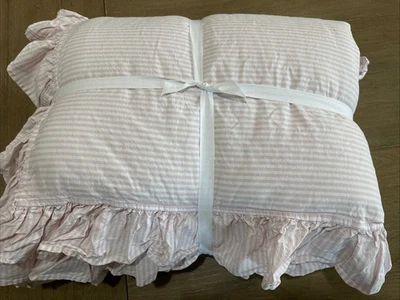 Edredón Pottery Barn Teen de algodón lavado Full Queen rubor en polvo Foto 1 de 3