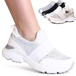 Baskets À Talons Épais En Glitter Pour Femmes Slip On - Bild 1 von 11