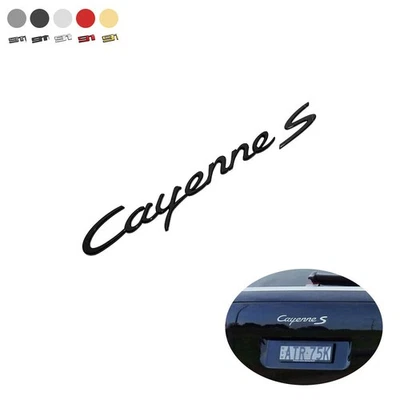Para 03-10 Aluminio Satinado Cayenne S Letras Insignia Trasera Emblema Cubierta Tapa 955 e Foto 1 de 3