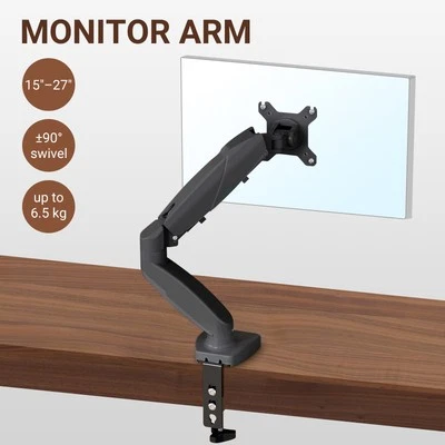 Altus Single Monitor Standard Arm Mount Gas Spring Adjustable Monitor Arm - image 1 of 4