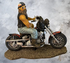 Figura Motociclista Harley Davidson Sturgis De Colección Cerámica Motocicleta Hombre - Imagen 1 de 9