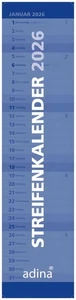 2026 ADINA Streifenkalender XXL blau 64x15cm Monatskalender - Bild 1 von 3