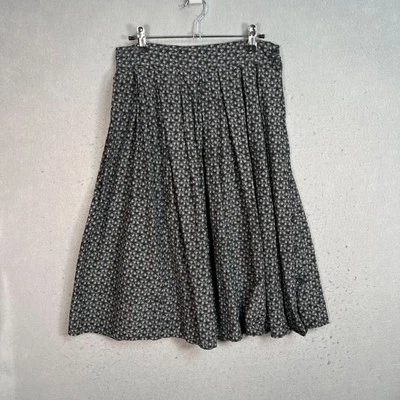 Sea New York Womens Pleated Midi Skirt Black/White Floral Size 2 Silk Blend - Image 1 of 4