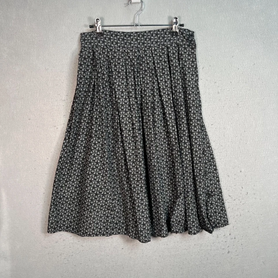 Falda midi plisada Sea New York para mujer negra/blanca floral talla 2 mezcla de seda Foto 1 de 4