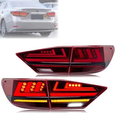LED Tail Lights for Lexus ES300H ES350 2013-2017 Red Rear Lamps Pair Assembly - Image 1 of 4