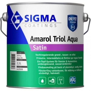 Sigma Amarol Tirol Aqua Satin weiß 1ltr Fenster/Türen - Bild 1 von 1