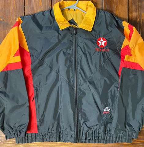 Vintage Nascar Jacket Texaco Racing Windbreaker XL Davey Allison Ernie Irvan Cover