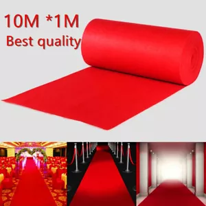 32ft Large Red Carpet Wedding Aisle Floor Runner Hollywood Party Decoration UK - Picture 1 of 9