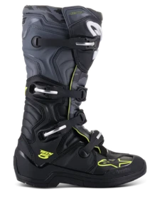 Alpinestars Tech 5 Boots Black/Cool Grey/Yellow FLUO Size 9 - Picture 1 of 7