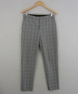 Portmans Pants Womens 10 Black White Grey Checked Tapered Trousers Career Ladies - Picture 1 of 17