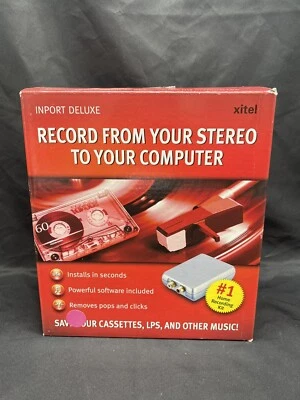 Xitel Inport Deluxe Software Record From Your Stereo To Computer New In Open Box - Image 1 of 4