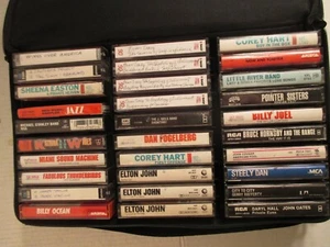 30 Rock & Pop Cassettes 70s-80s - w/case logic case  Elton /John Cougar/J.Geils - Picture 1 of 10