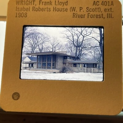 Diapositiva de arte Frank Lloyd Wright “Casa Isabel Roberts” arquitectura 35 mm Foto 1 de 3