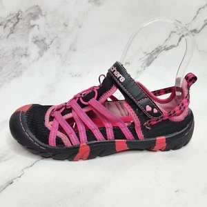 Skechers Summer Steps geschlossener Absatz rosa Fischer Sandalen flache Schuhe Jugend Mädchen 3 - Bild 1 von 9