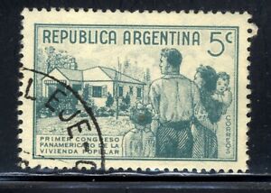 1939 Argentina Argentina Scott 469 5c Pan-American Housing 🏠Congress