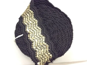 1 mt elastico NERO SERPENTINA ORO CM 4 - Imagen 1 de 1