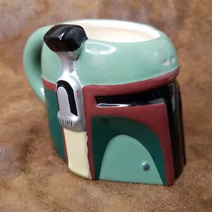 Star Wars Boba Fett Coffee 3D Helmet Coffee Mug By Galerie Retired 2010 - Picture 1 of 8