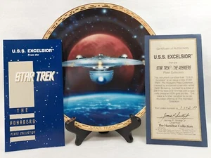 STAR TREK U.S.S. EXCELSIOR Hamilton Plate Collezione BASSO # 3572A MAI ESPOSTO - Foto 1 di 5