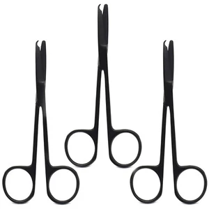 3 instrumentos de sutura médica quirúrgica negra contundente de 3,5" tijeras de punto Spencer - Imagen 1 de 4