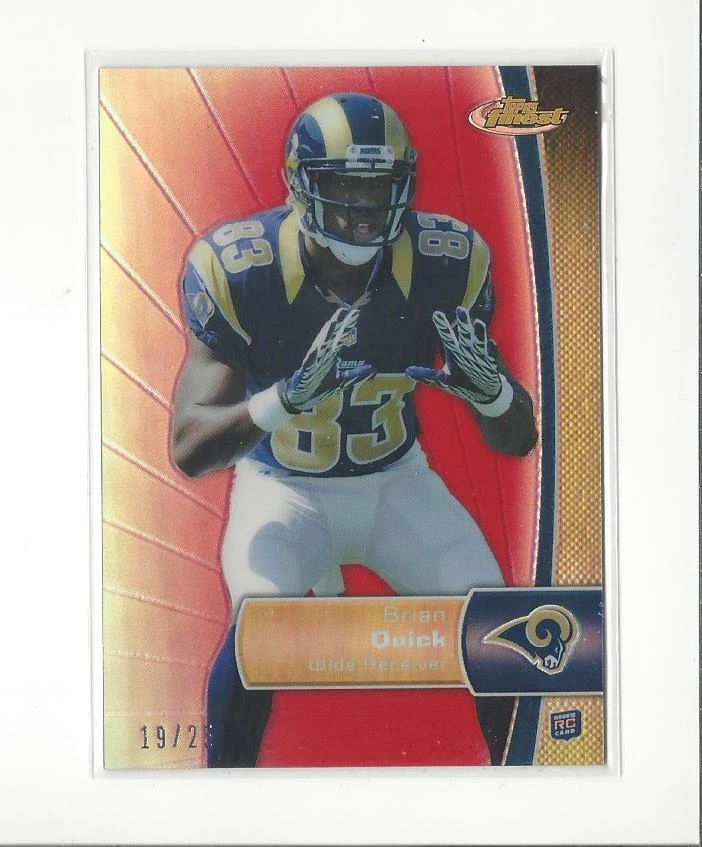 2012 Finest Red Refractor #126 Brian Quick RC Rookie Rams /25  - Image 1 of 1