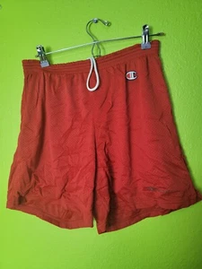 Vintage Champion Red Mesh Lacrosse / Soccer Shorts Athletic Gym Size 36 - Picture 1 of 4