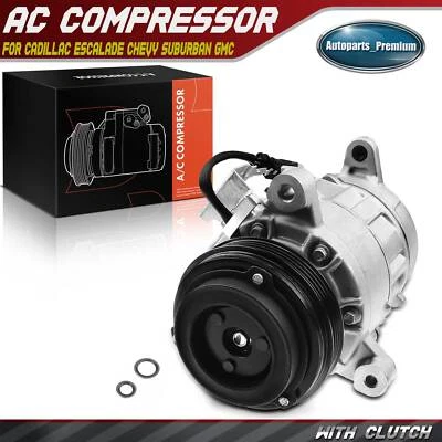 A/C Compressor w/ 4-Groove for GMC Yukon Cadillac Escalade ESV Chevy Suburban - Image 1 of 4