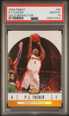 2006/07 Topps Finest Gold Refractor Rookie POP 2! #65 P.J. Tucker #24/50 PSA 10 - Image 1 of 2