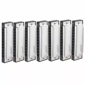 EASTTOP 10Hole Diatonic Blues Harmonica Set of 7 Blues Harp Mouth Organ Set US - Picture 1 of 10