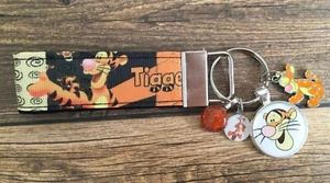 Key Fob Chain Holder Strap Mini Tigger Orange Happy Charms 3" RTS - Picture 1 of 1