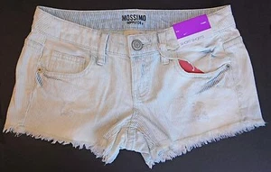 Mossimo Junior Bleached Denim destructed Shorts FRAYED Hem SIZE 9 NEW - Picture 1 of 2