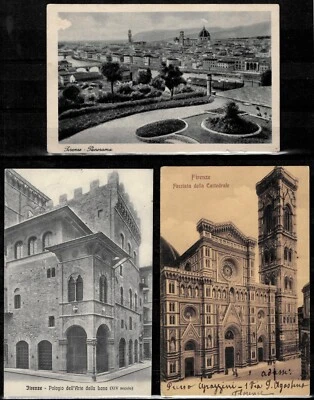 Italy / Firence 1910/30 ☀ Postcards - Image 1 of 2