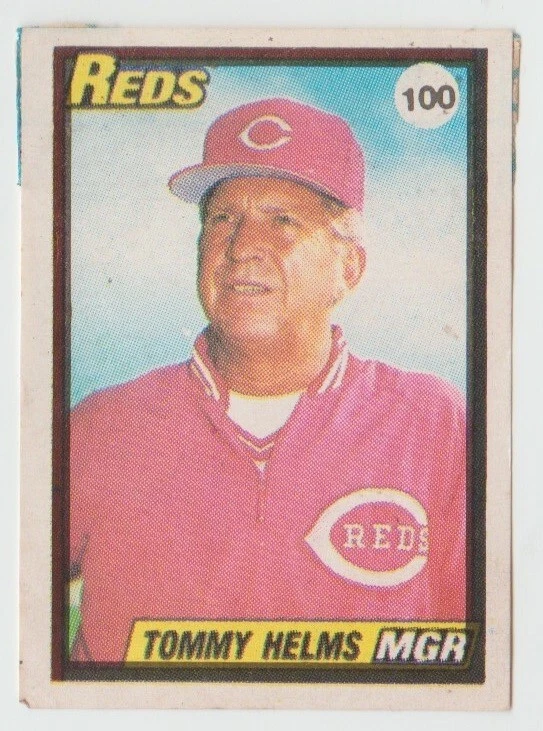 Pegatina Venezuela 1990 Tommy Helms #100 Cincinnati Reds MUY RARA Foto 1 de 2