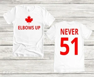 Elbows up Canada T-Shirt Never 51 Anti 51st State Canada Day Männer Damen Kinder Tee - Bild 1 von 6