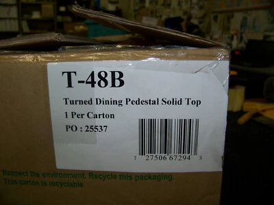 Pedestal de comedor torneado tapa maciza sin terminar T-48B nuevo Foto 1 de 4