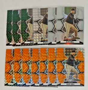 26) BLAKE SNELL LOT (2019-2022)(Optic DK Chrome Mosaic)(Insert Refractor /199) - Picture 1 of 7