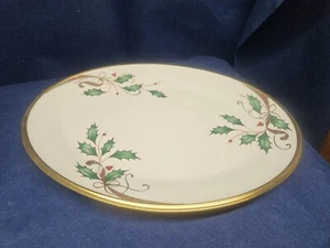 Piatto da portata ovale vintage Lenox Fine China ""Holiday Nouveau Gold"" ottime condizioni - Foto 1 di 8